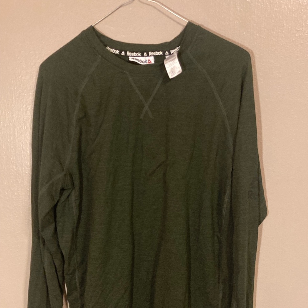 New Reebok Army Green Long Sleeve Sweatshirt